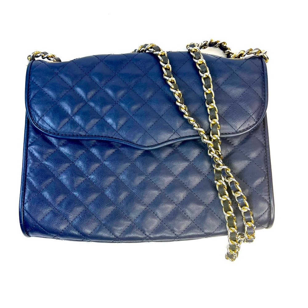 Rebecca Minkoff Blue Quilted Leather Chain Strap Bag